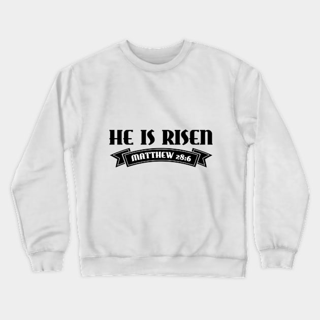 He is Risen Shirt Resurrection Christian Easter Crewneck Sweatshirt by Therapy for Christians